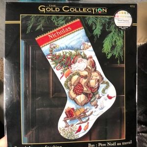 Cross stitch Christmas stocking